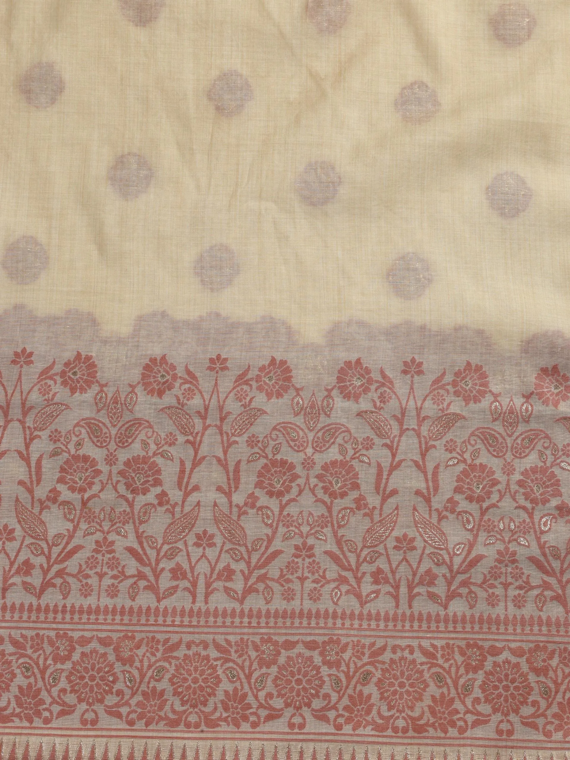 3 pc Unstitched Suit SET - Cherry Jacquard Paisley Kurta with Zari Dupatta and Pyjama