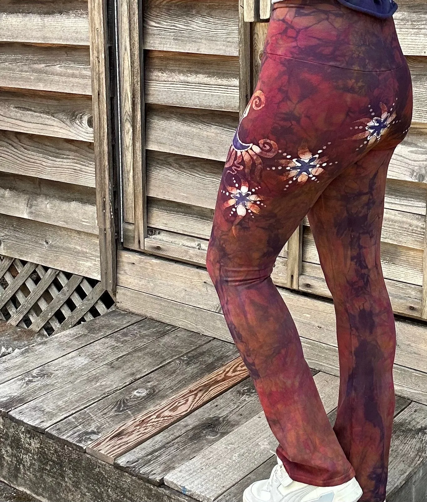 Bonfire Moon and Stars Stretchy Movement Yoga Pants