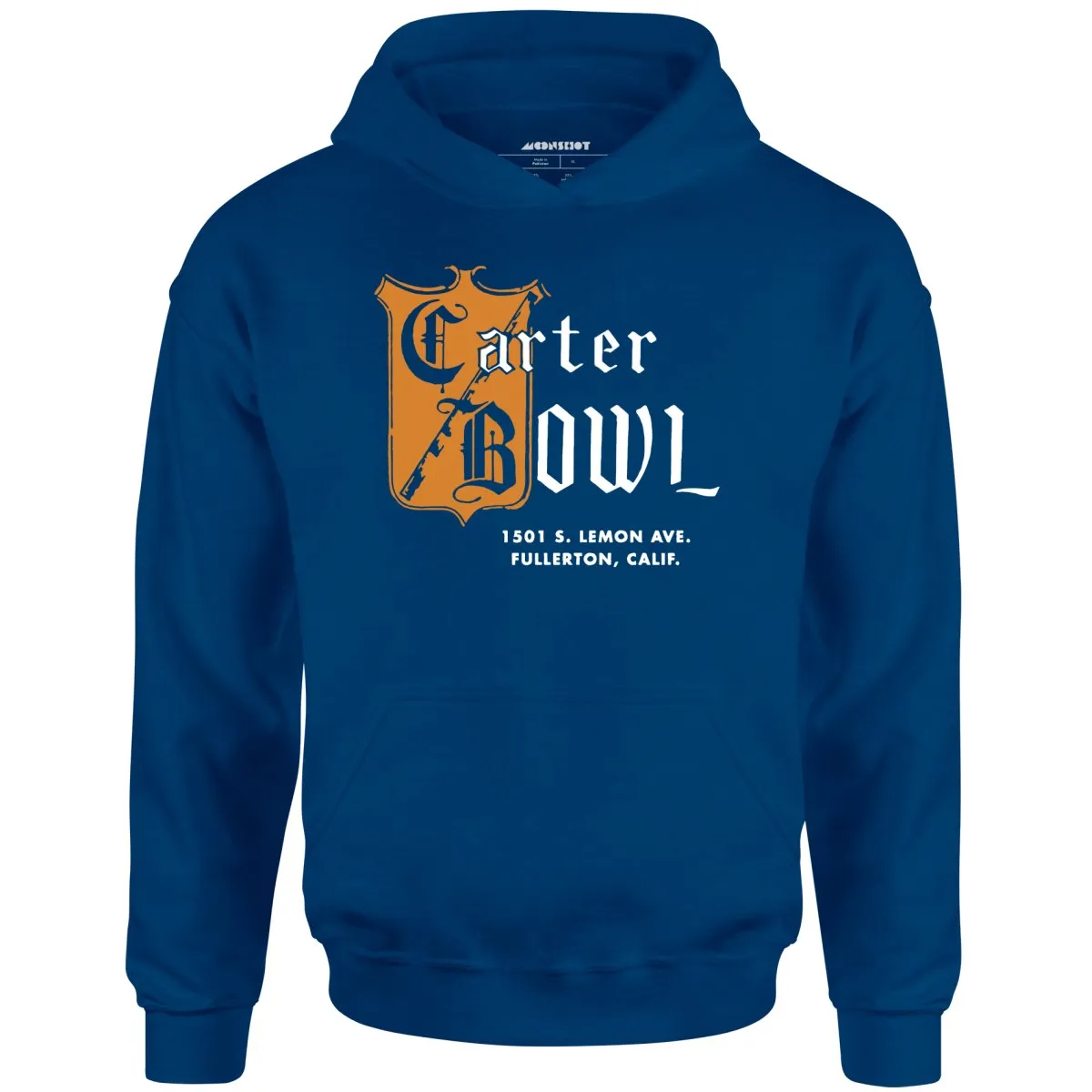 Carter Bowl - Fullerton, CA - Vintage Bowling Alley - Unisex Hoodie