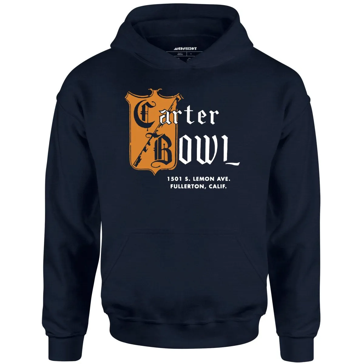 Carter Bowl - Fullerton, CA - Vintage Bowling Alley - Unisex Hoodie