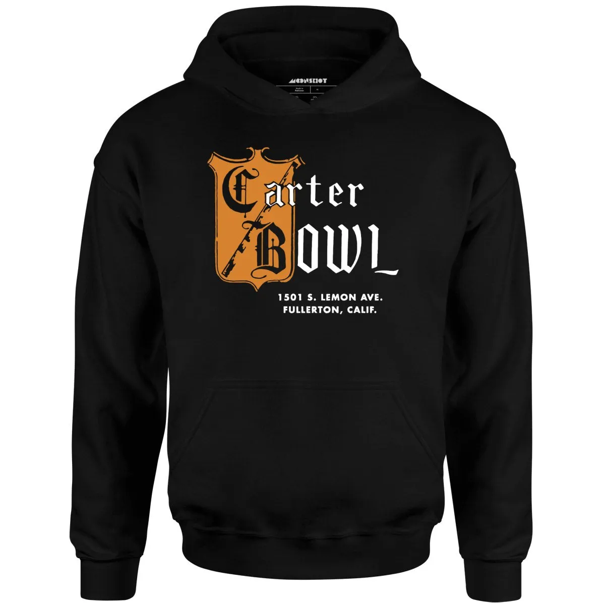 Carter Bowl - Fullerton, CA - Vintage Bowling Alley - Unisex Hoodie
