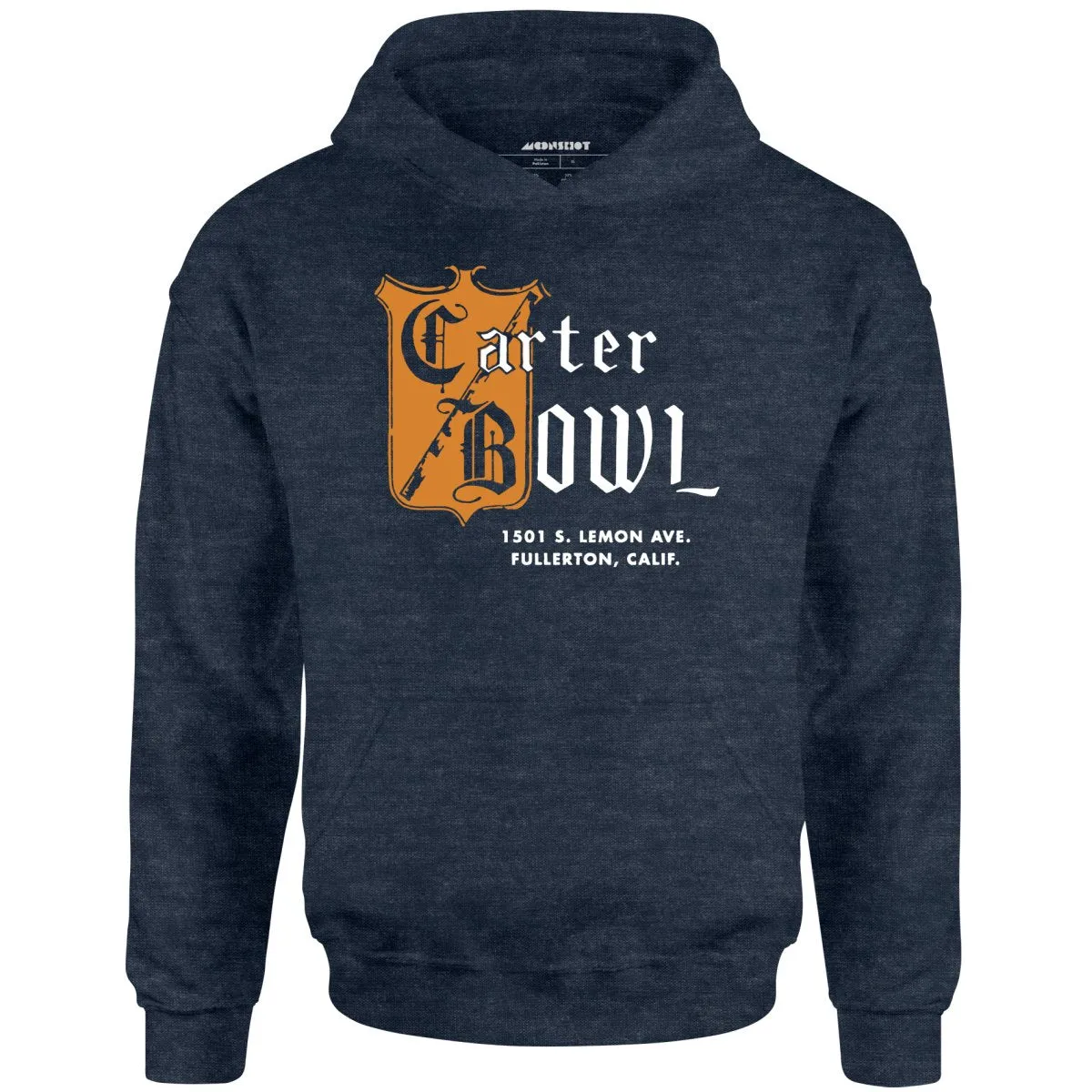 Carter Bowl - Fullerton, CA - Vintage Bowling Alley - Unisex Hoodie