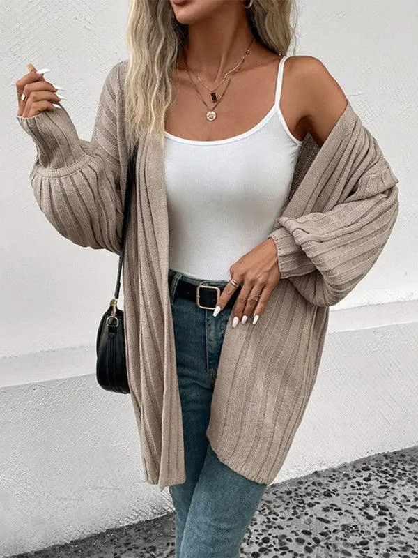 Colorful Knit Cardigan Sweater for Women - A Bold Winter Fashion Essential