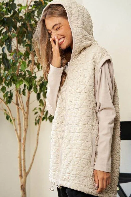 Davi & Dani Solid Long Sleeve Zipper Front Hoodie Jacket