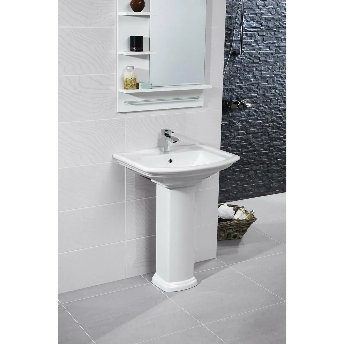 Frontline White Washington Full Pedestal Basin