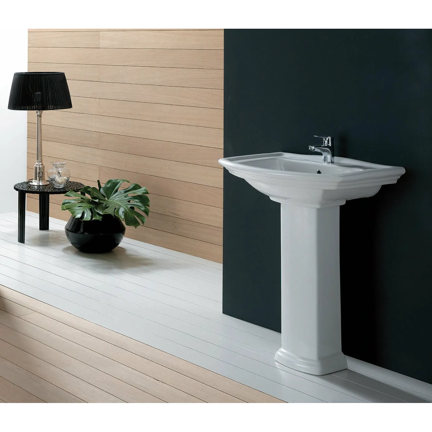 Frontline White Washington Full Pedestal Basin