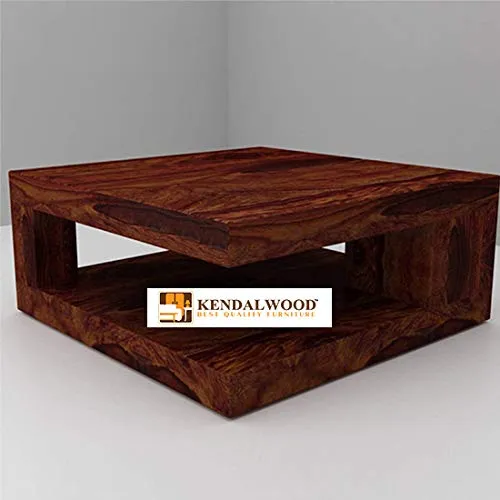 Hariom Handicraft Furniture Square Shape Sheesham Wood Center Table | Coffee Table | Sofa Center Table - Living Room Furniture