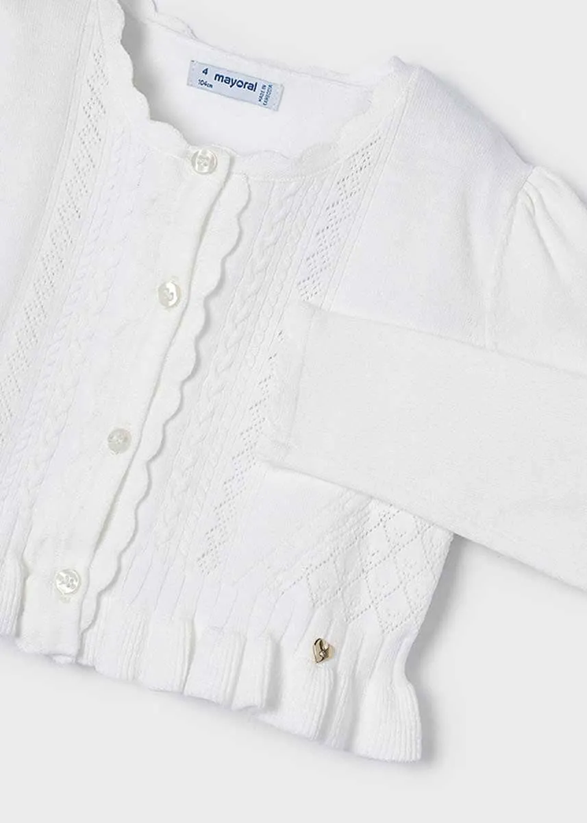 Jenny Girls Knit Cardigan - Natural