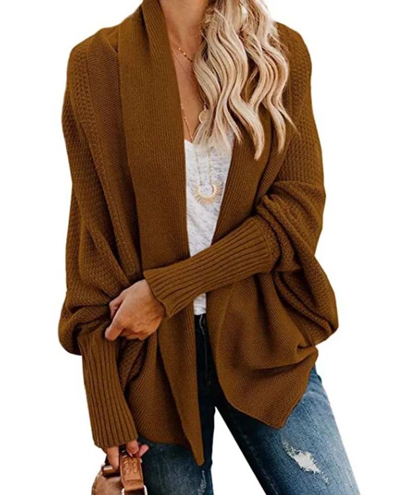 Knitted Casual Knitted Solid Cotton Winter Cardigan