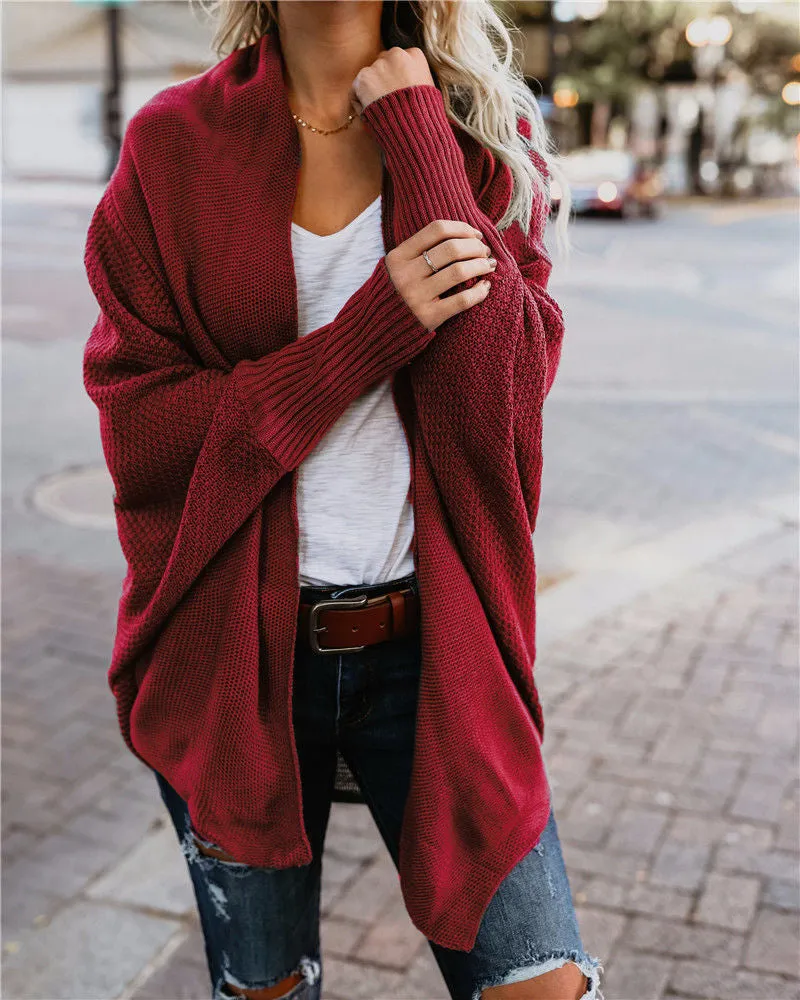 Knitted Casual Knitted Solid Cotton Winter Cardigan