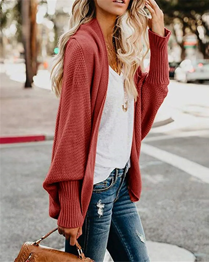 Knitted Casual Knitted Solid Cotton Winter Cardigan