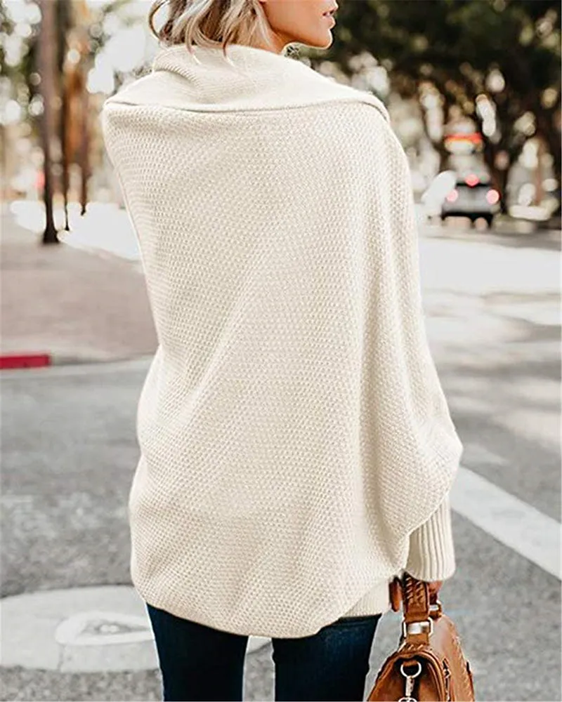 Knitted Casual Knitted Solid Cotton Winter Cardigan