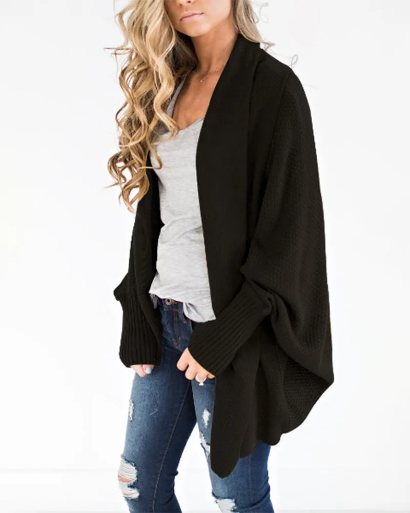 Knitted Casual Knitted Solid Cotton Winter Cardigan