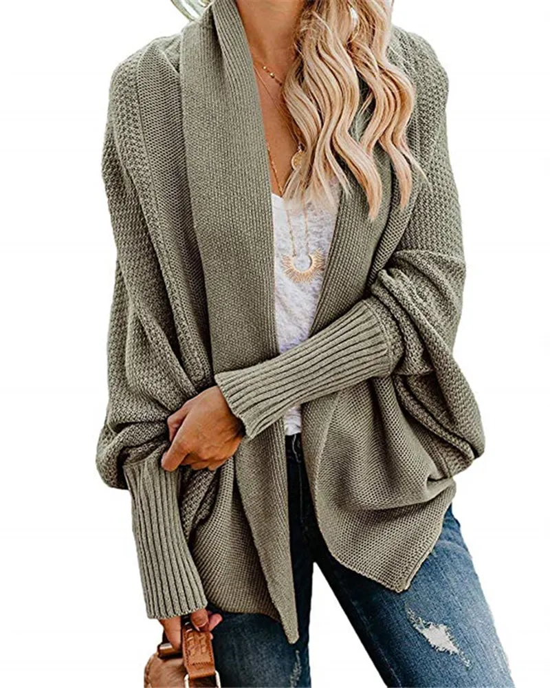 Knitted Casual Knitted Solid Cotton Winter Cardigan