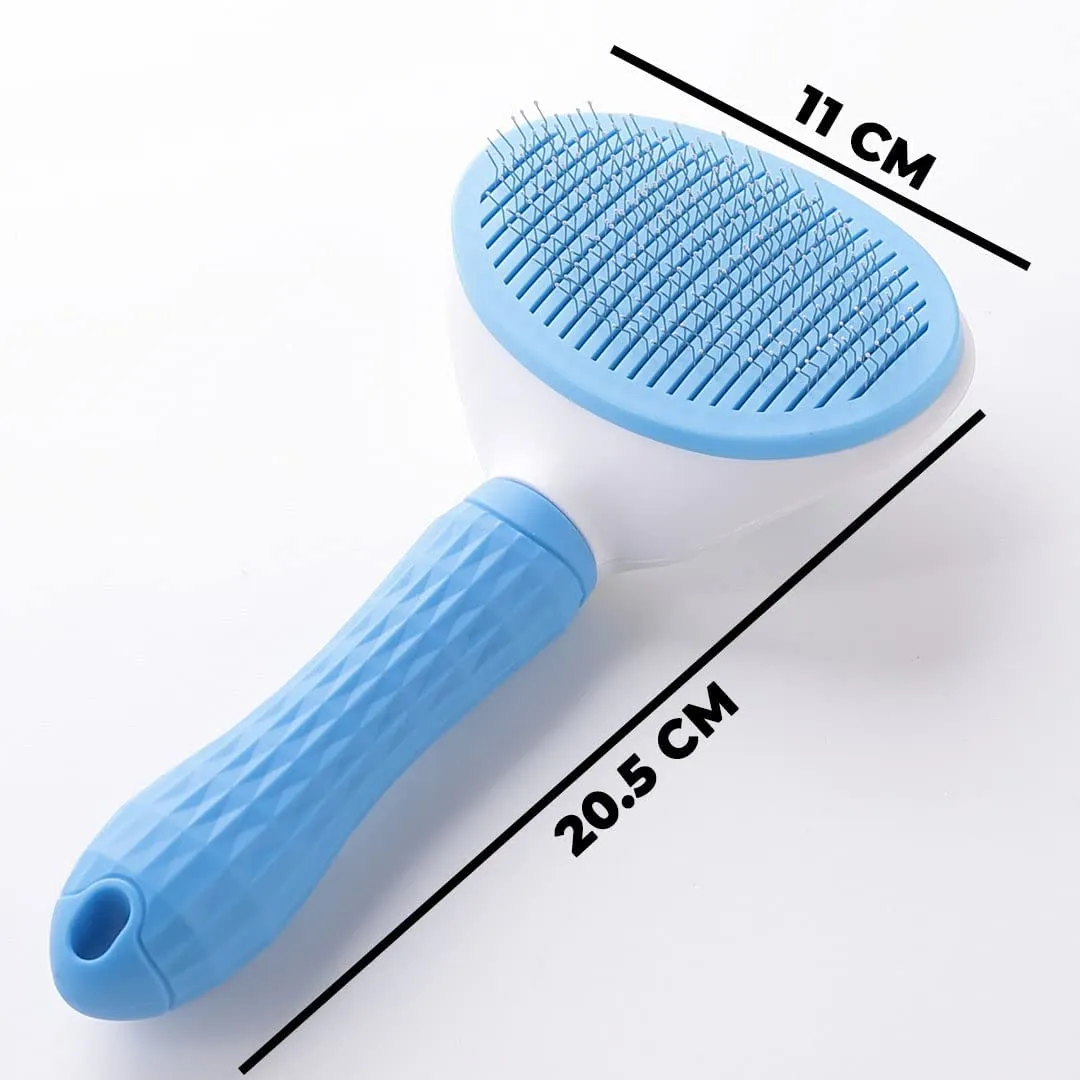 Kuber Industries Dog Brush|Dog Brush for Hair Cleaning|De-tangling|& Grooming|Helps Prevent Fur Loss Upto 90% by Increasing Blood Circulation|Suitable for Small & Medium Pets|PT213B|Pack Of 2|Blue