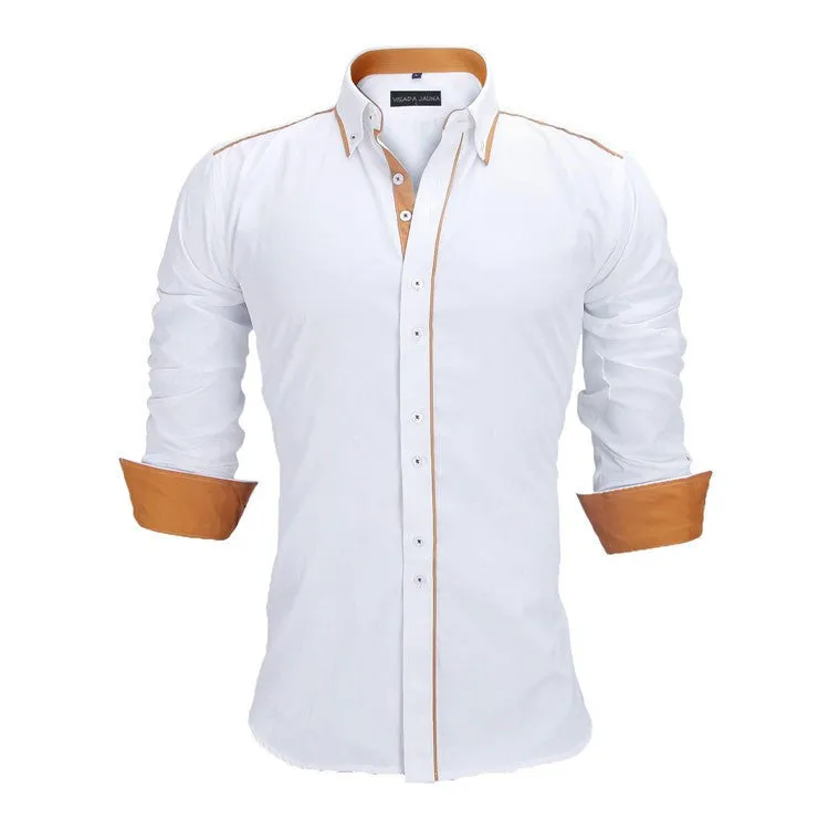 Men Dress Shirts Europe Size New Arrivals Stylish Slim Fit.
