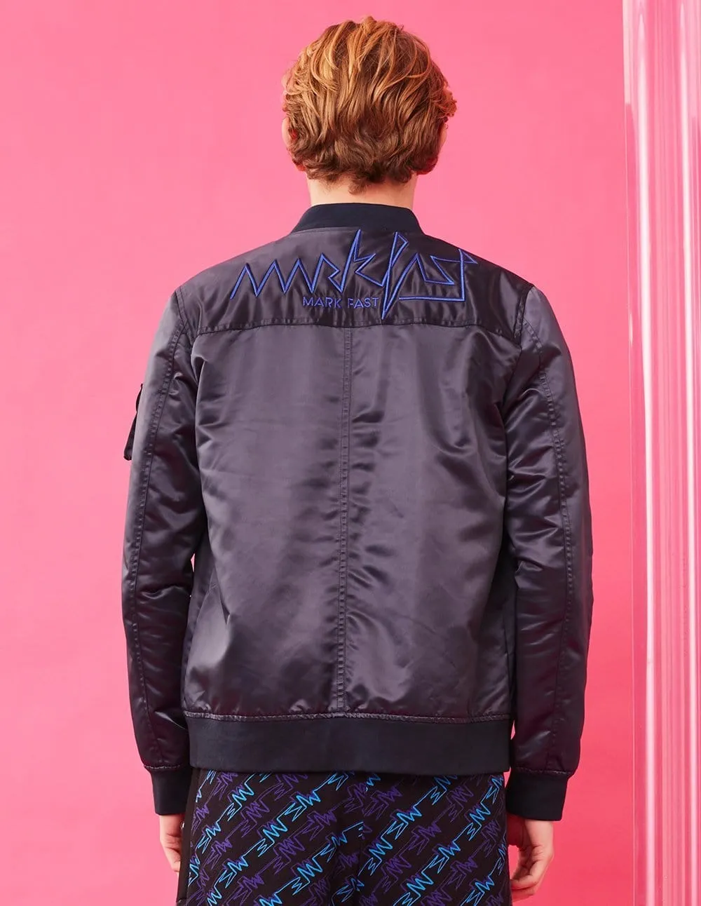 Men Mf Logo Bomber Flight Jacket