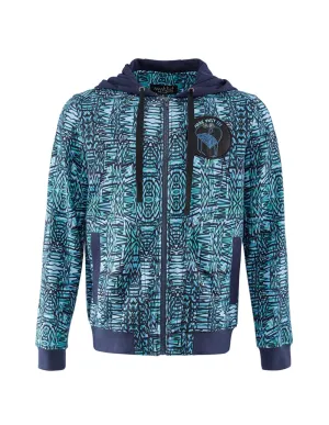 Men MF Magical Internet Pattern Hoodie Zip Up Sport Jacket
