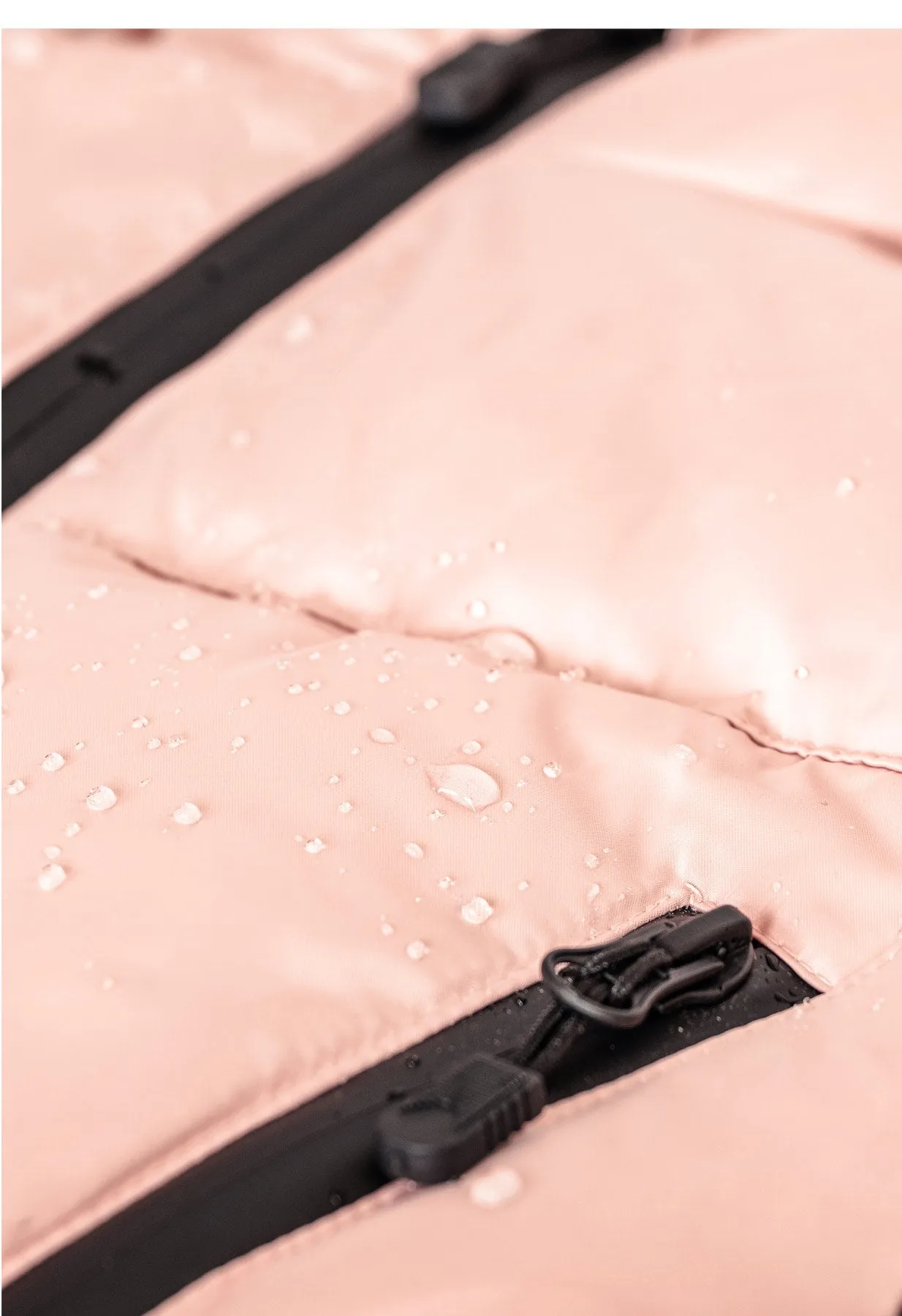 Nikkie Uriel Pink and Black Ski Jacket with Belt
