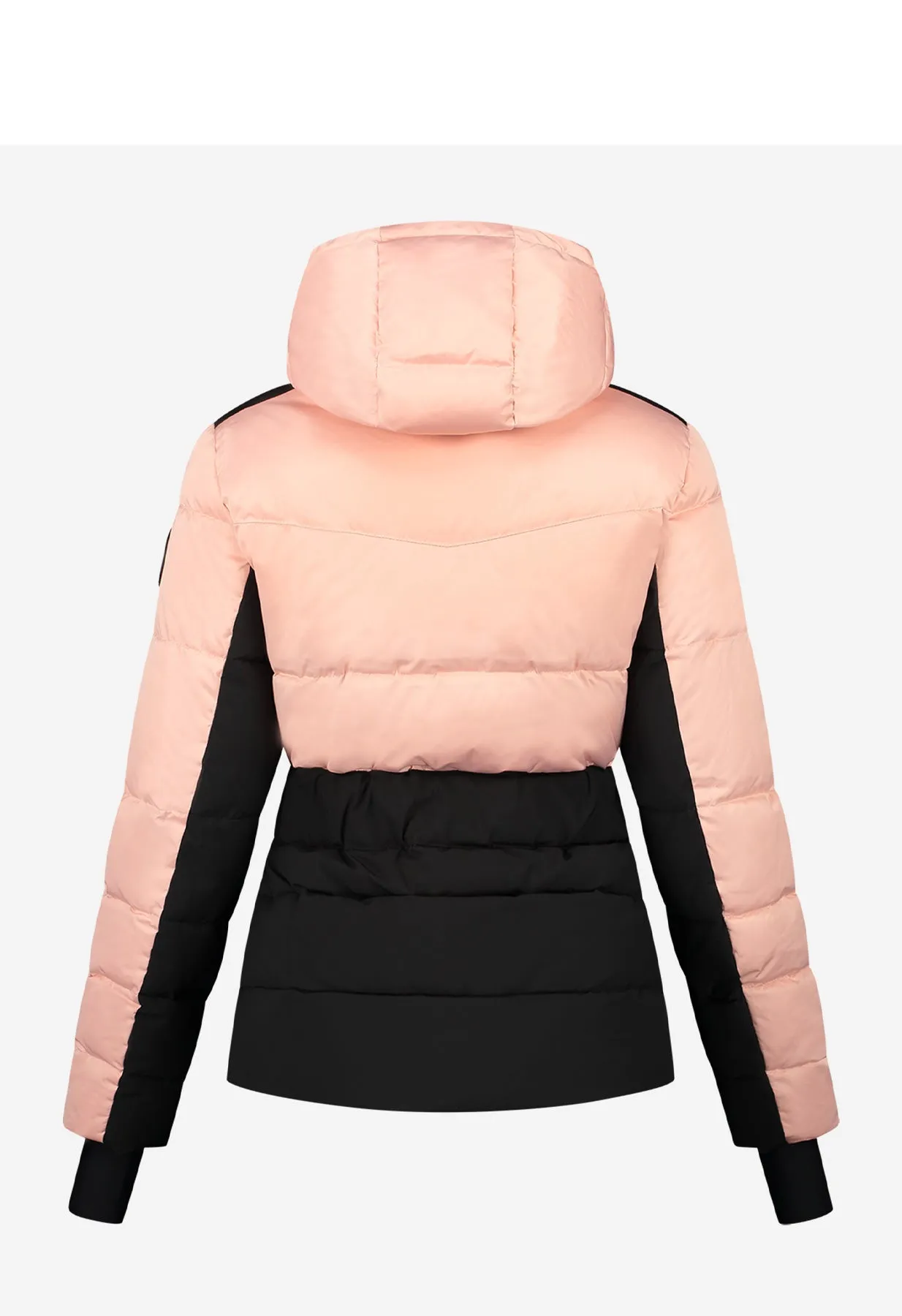 Nikkie Uriel Pink and Black Ski Jacket with Belt