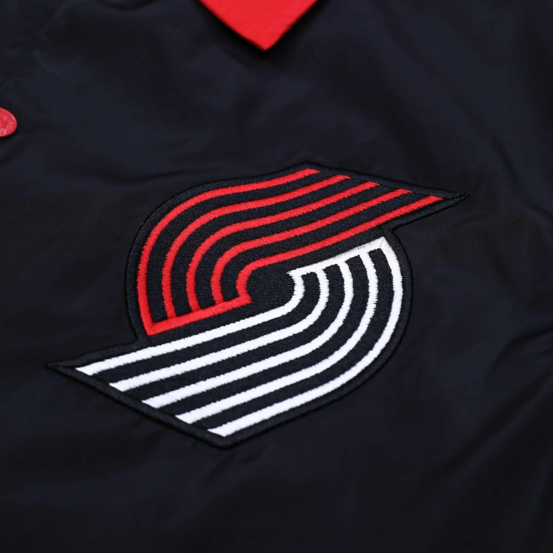 Portland Trail Blazers Wild Collective Back Pinwheel Coaches Jacket