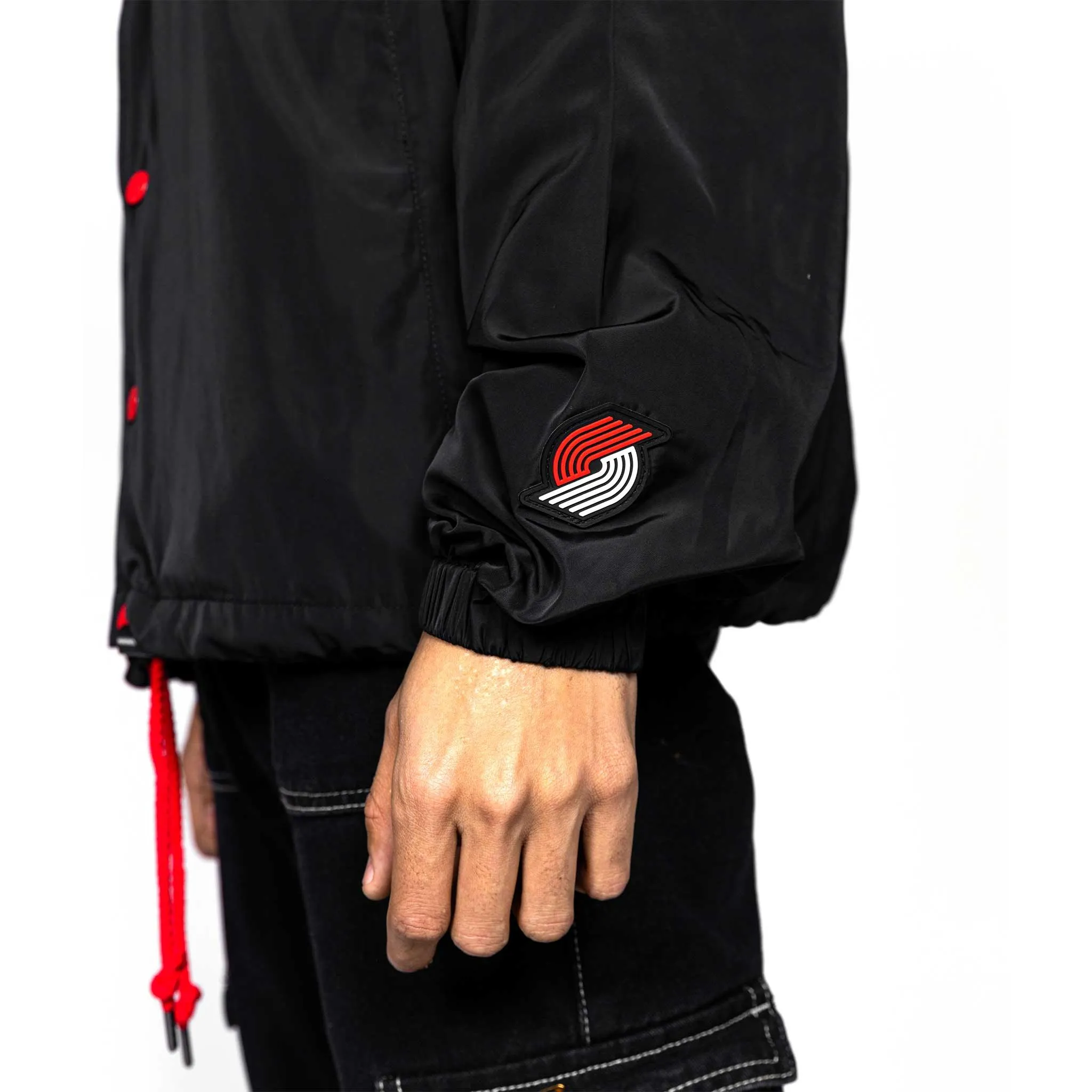 Portland Trail Blazers Wild Collective Back Pinwheel Coaches Jacket