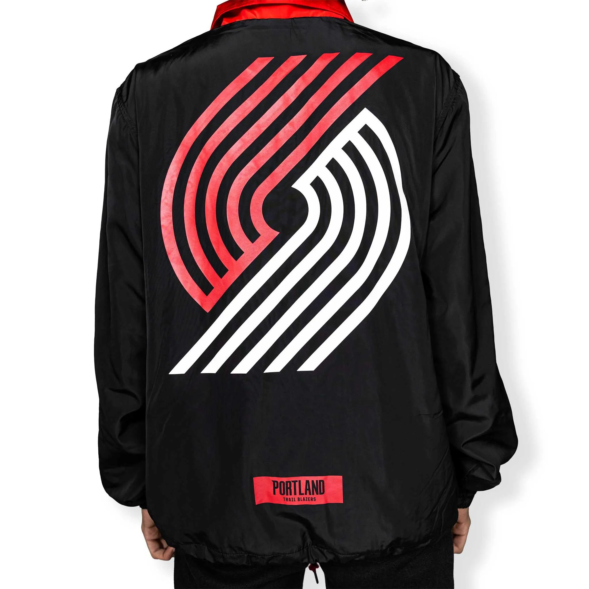 Portland Trail Blazers Wild Collective Back Pinwheel Coaches Jacket
