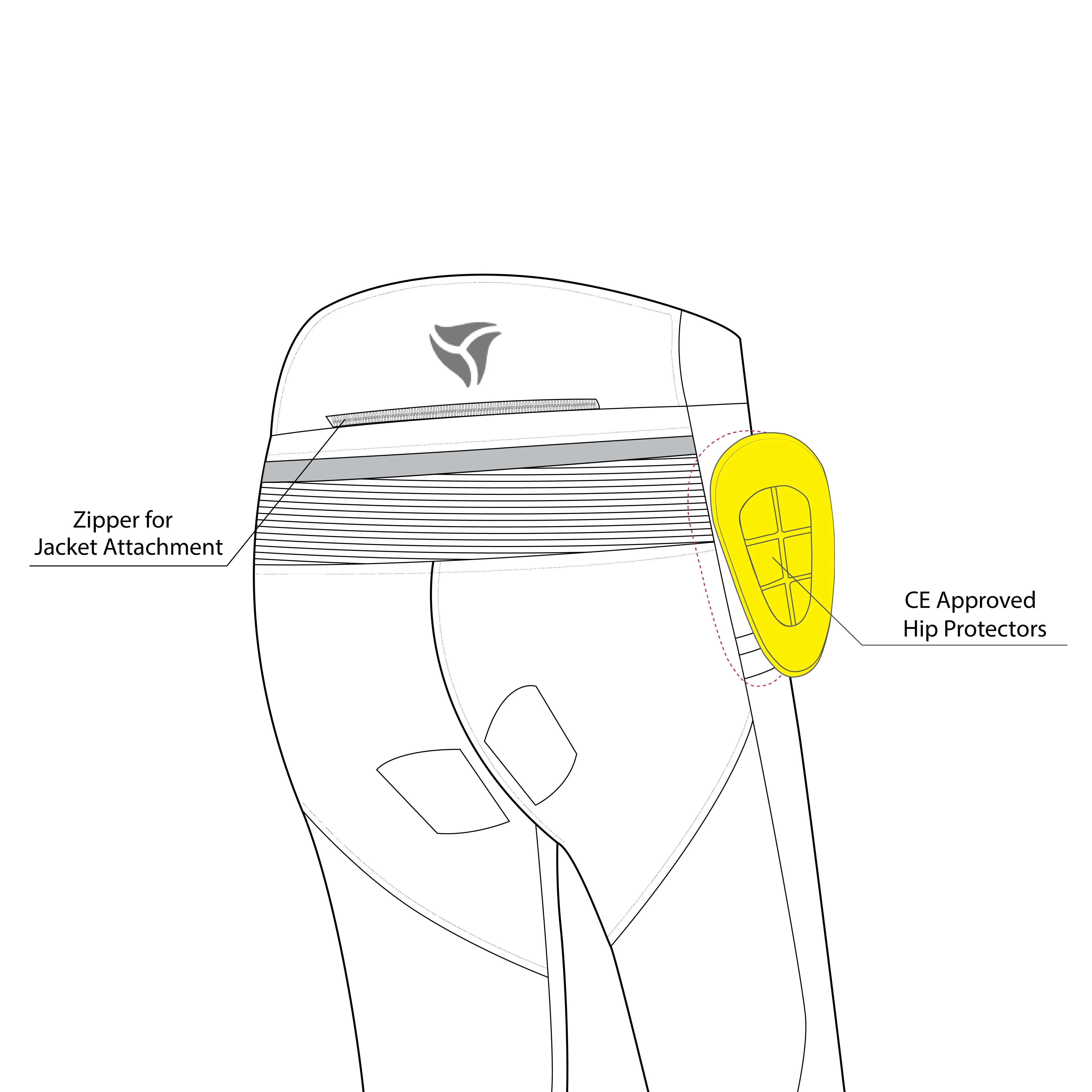 R-TECH SPIRAL -  TOURING PANT - ICE