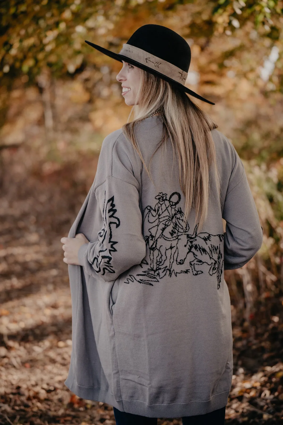 'Ryon' Reversible Roper Print Cardigan (S/M to 2X/3X)