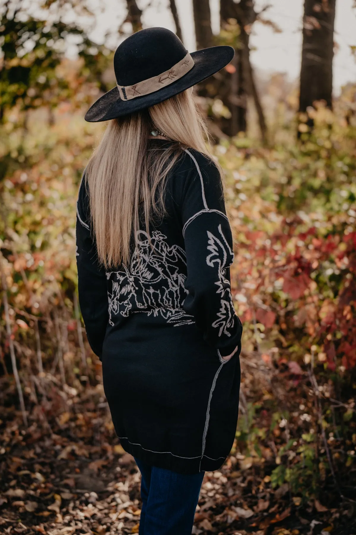 'Ryon' Reversible Roper Print Cardigan (S/M to 2X/3X)