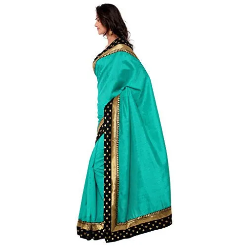 Sarvagny Clothings Women's Silk Saree (555-RAMA_Green)