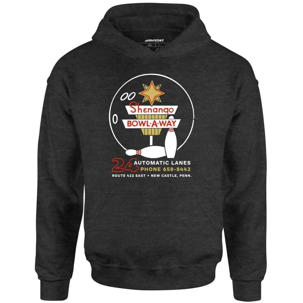 Shenango Bowl-a-Way - New Castle, PA - Vintage Bowling Alley - Unisex Hoodie