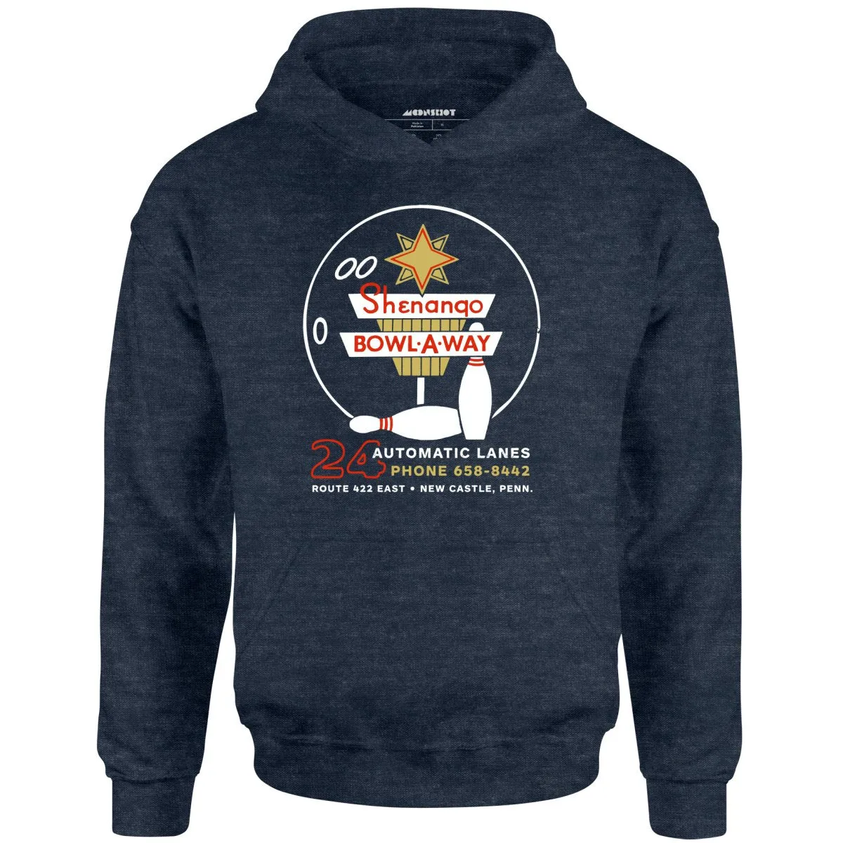 Shenango Bowl-a-Way - New Castle, PA - Vintage Bowling Alley - Unisex Hoodie