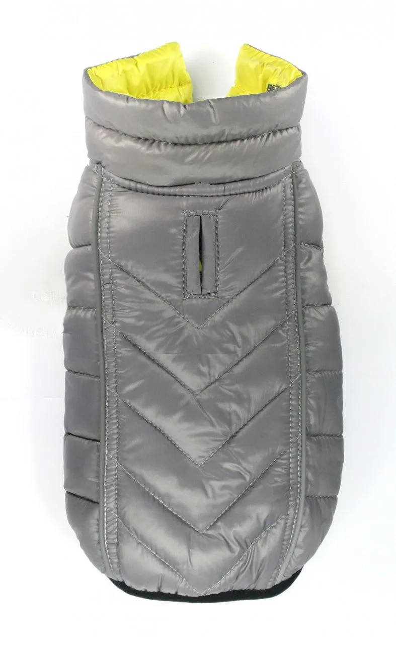 YELLOW FEATHERLITE REVERSIBLE PUFFER DOG VEST