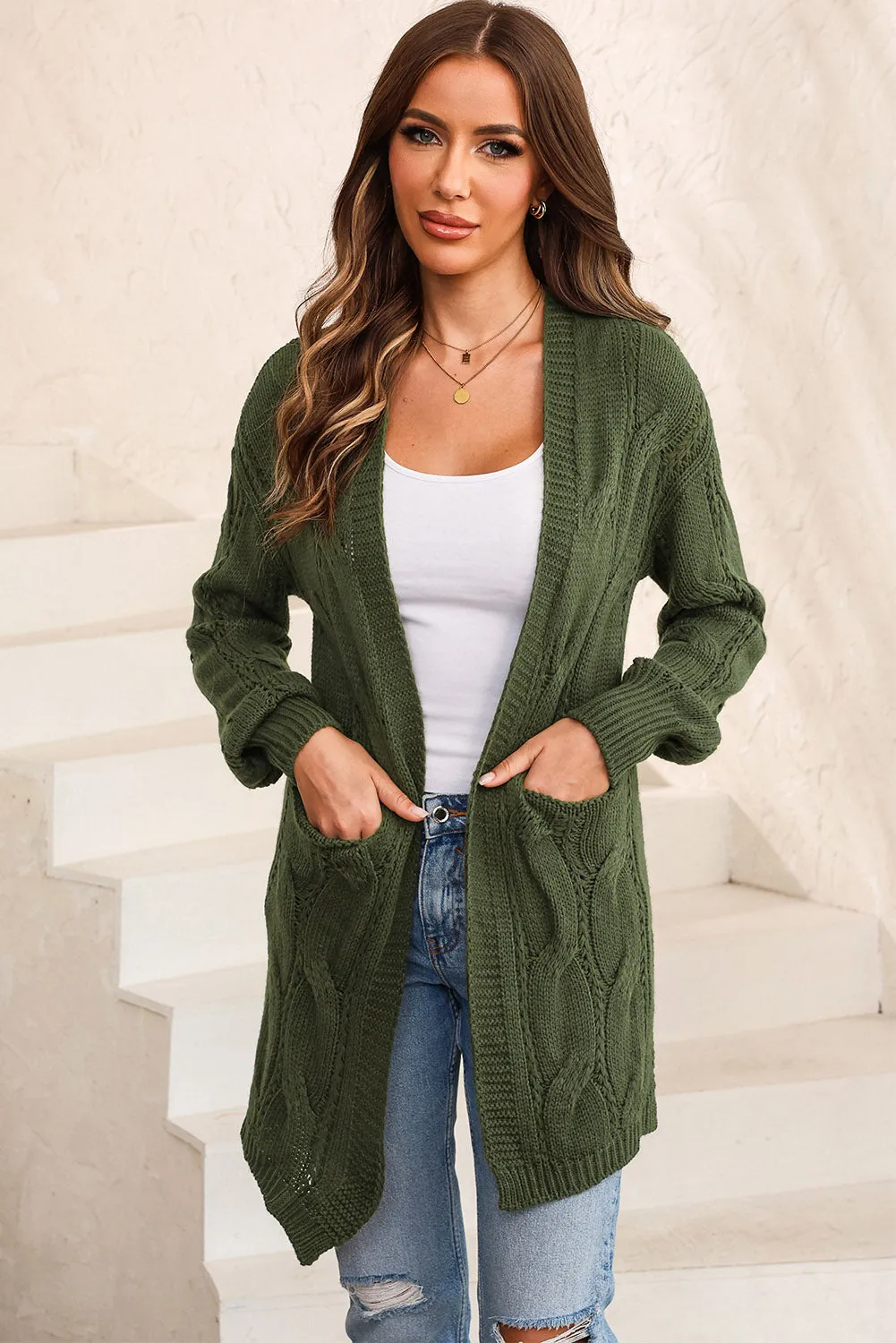 You're A Genius Cable-Knit Cardigan
