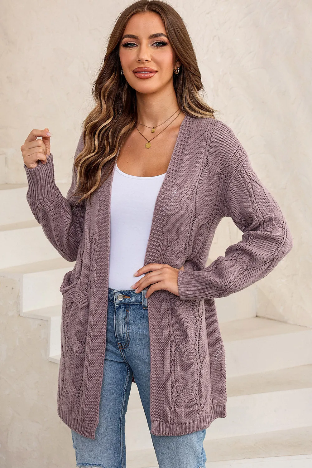 You're A Genius Cable-Knit Cardigan